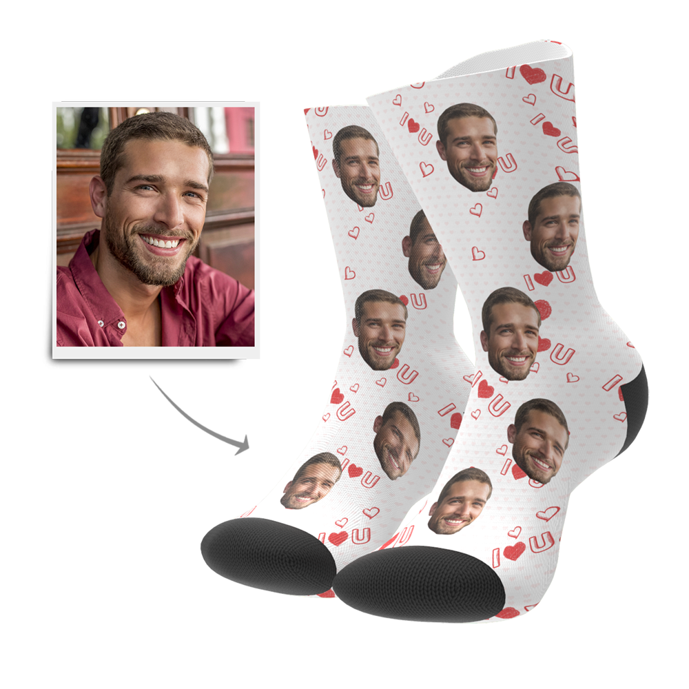 Chaussettes D'amour Personnalisées - MaPhotocaleconFr