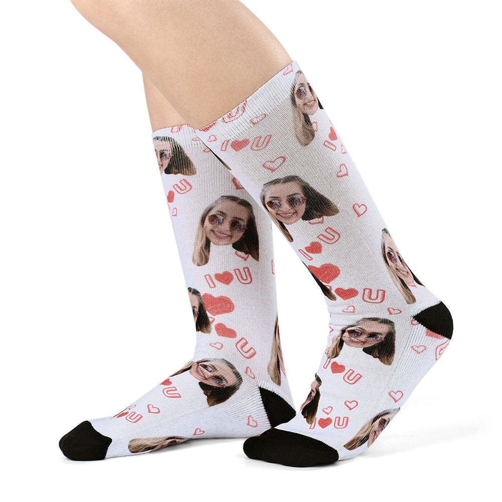 Chaussettes D'amour Personnalisées - MaPhotocaleconFr
