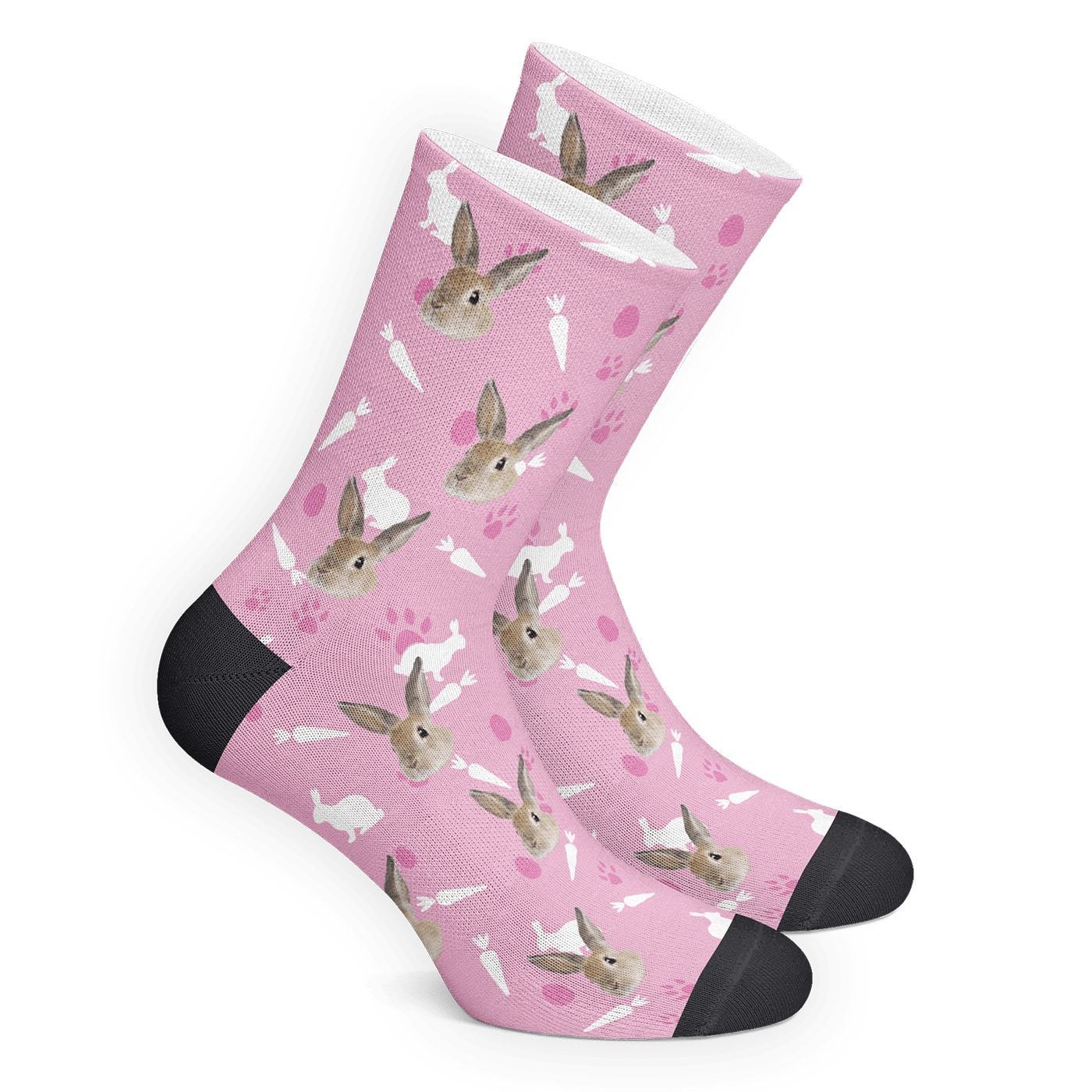 Chaussettes De Lapin Personnalisées - MaPhotocaleconFr