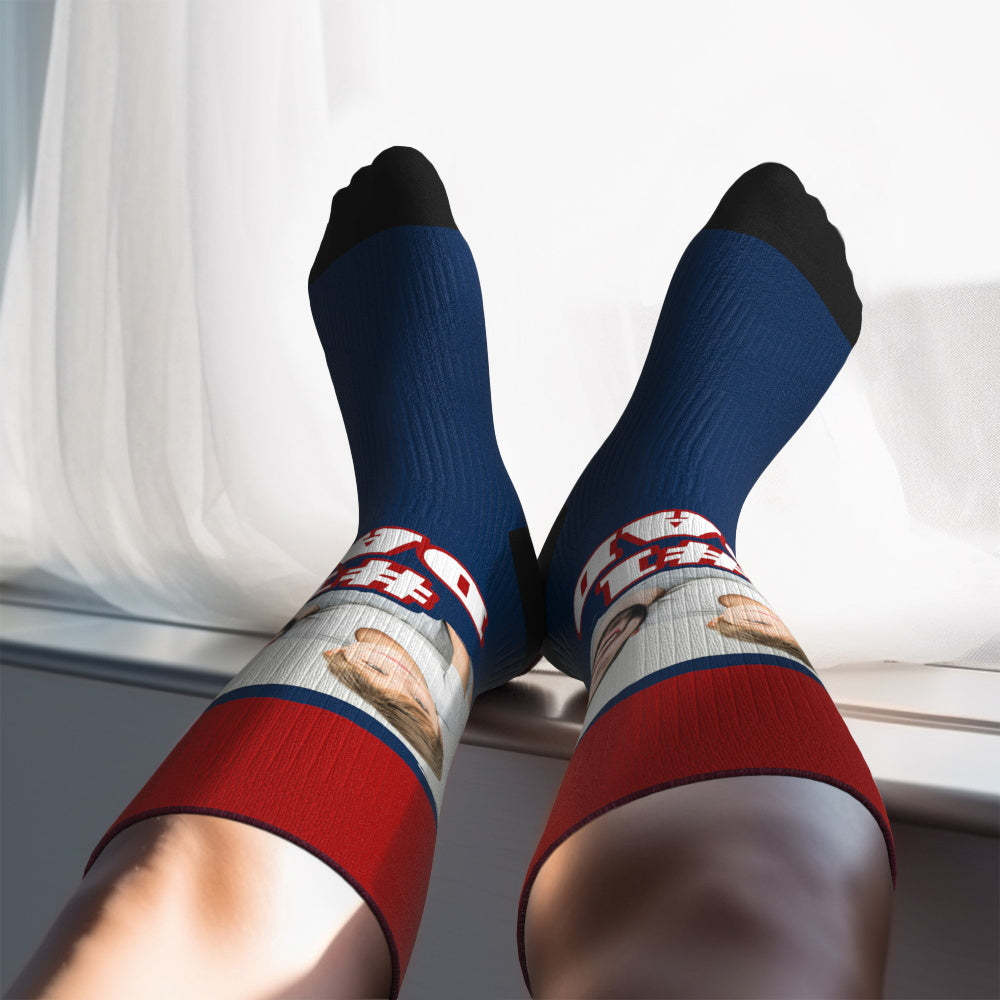 Chaussettes Hautes Personnalisées #1 Dad, Compression Personnalisée, Tournoi De La Fête Des Pères, Équipe Sportive, Baseball, Softball, Football - MaPhotocaleconFr