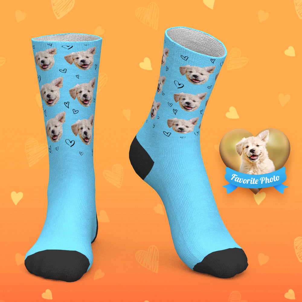 Chaussettes Personnalisées Chaussettes Photo Personnalisées Chaussettes Love Pet - MaPhotocaleconFr