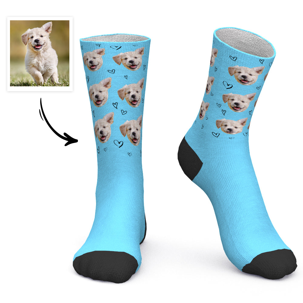 Chaussettes Personnalisées Chaussettes Photo Personnalisées Chaussettes Love Pet - MaPhotocaleconFr