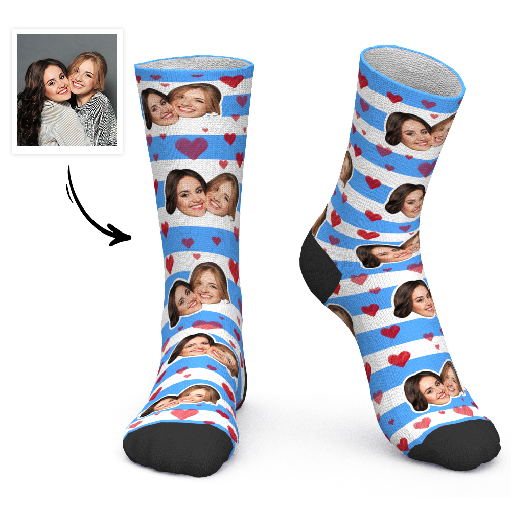 Chaussettes Personnalisées Chaussettes Photo Personnalisées Chaussettes Bff Pour Amis - MaPhotocaleconFr