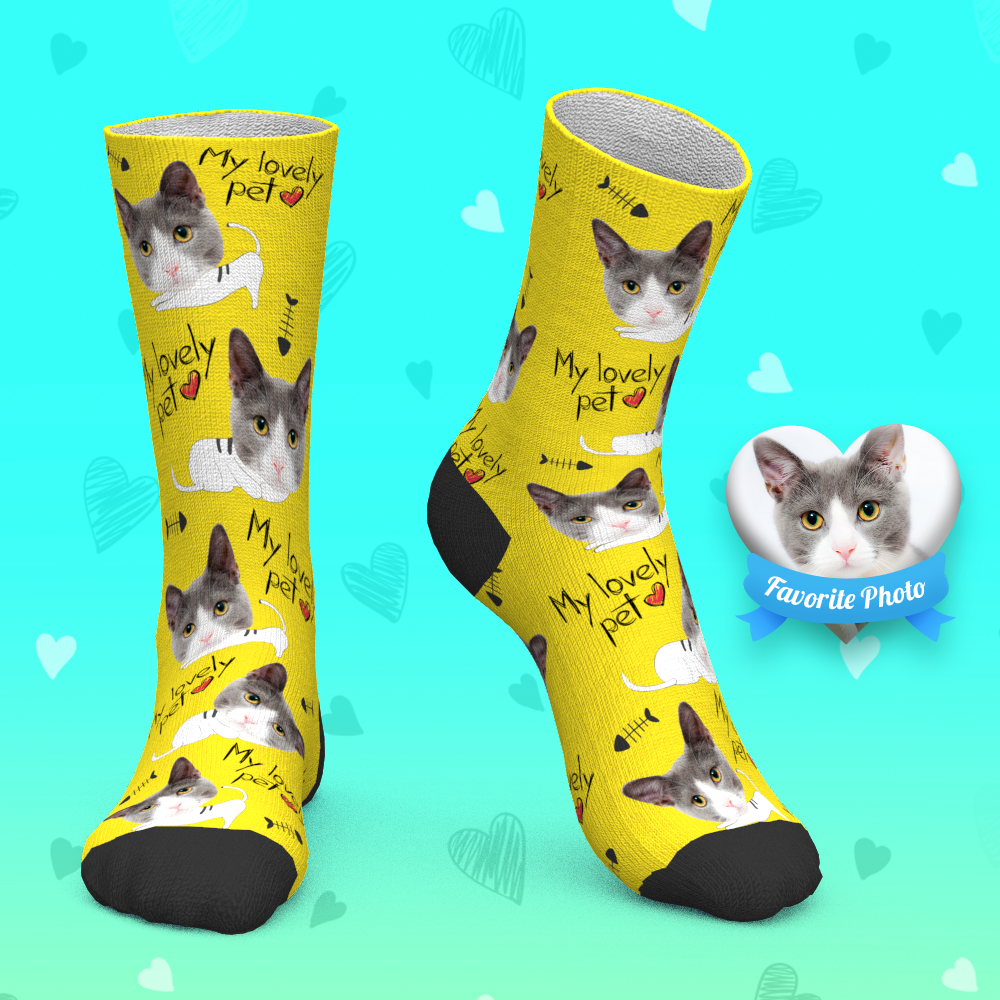 Chaussettes Personnalisées Chaussettes Personnalisées Pour Animaux De Compagnie - MaPhotocaleconFr