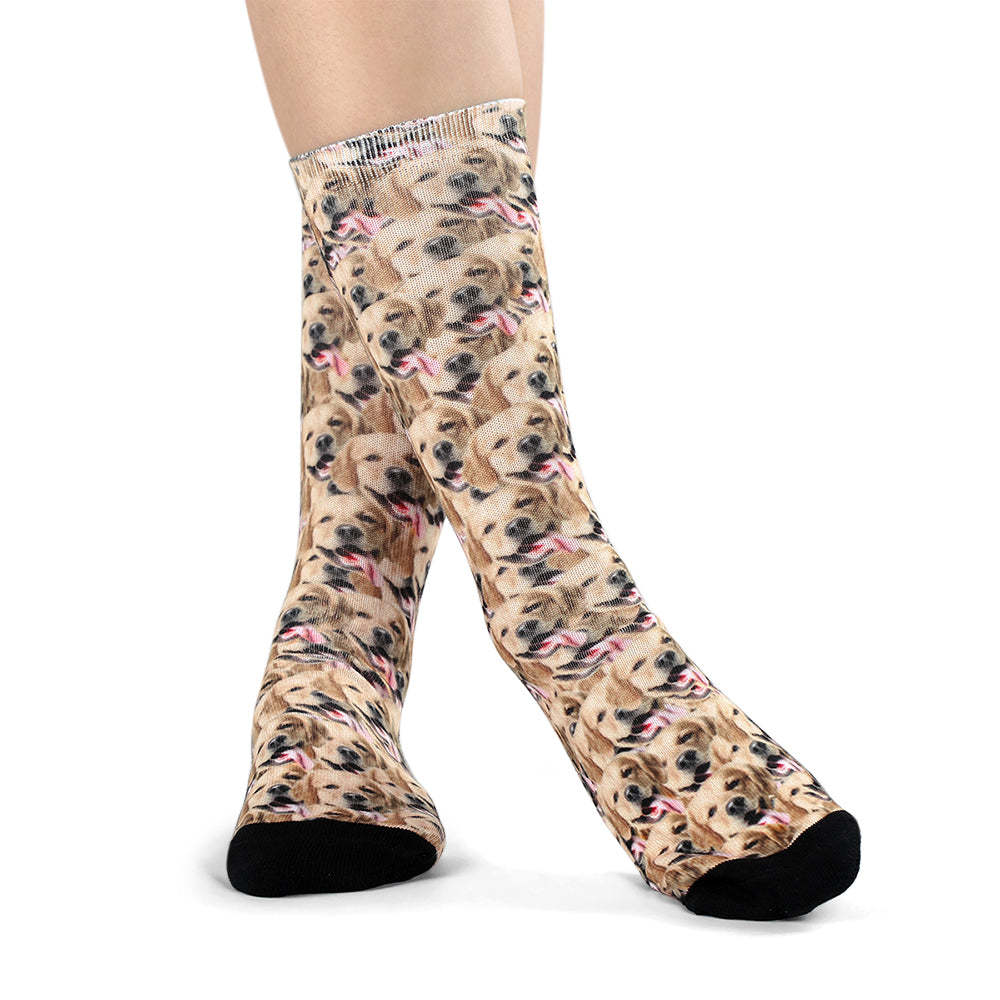 Chaussettes Photo, Chaussettes Personnalisées Pour Chien Avec Photo Du Visage - MaPhotocaleconFr