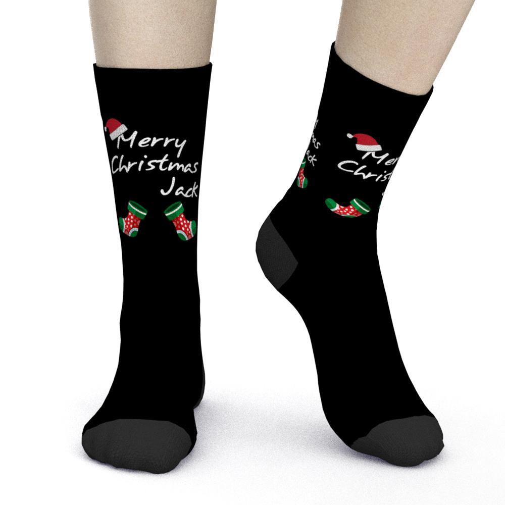 Chaussettes Gravées Personnalisées, Chapeaux De Noël, Cadeaux Créatifs De Vacances Mignons - MaPhotocaleconFr