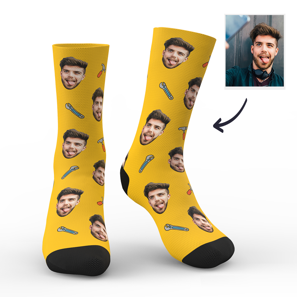Chaussettes Photo D'outils Personnalisés - MaPhotocaleconFr
