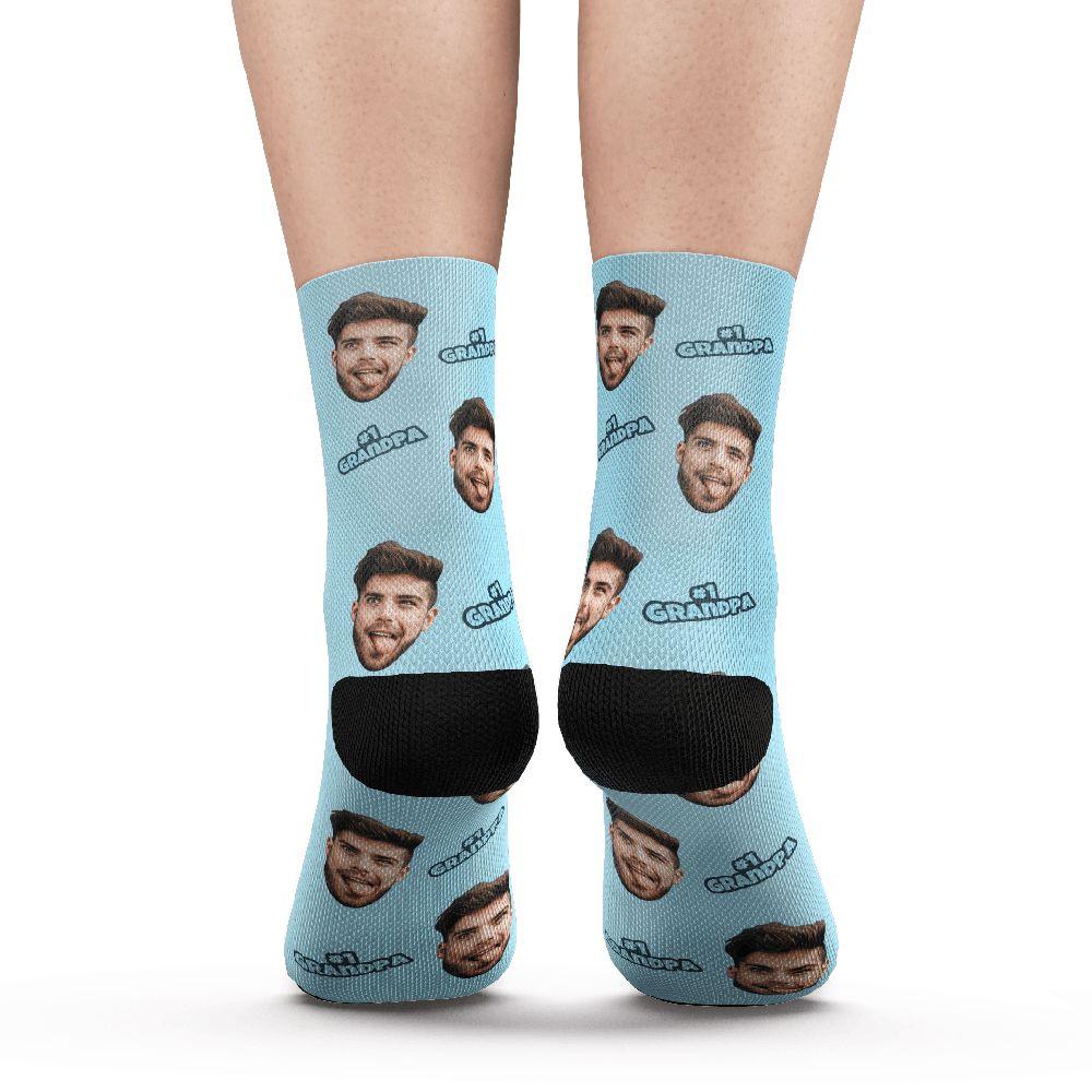 Chaussettes Personnalisées N°1 Pour Grand-père - MaPhotocaleconFr