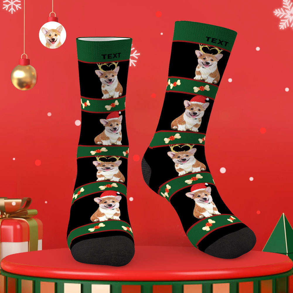 Chaussettes Photo Personnalisées Chaussettes Photo Personnalisées Pour Animaux De Compagnie Cadeaux De Noël Pour Les Amoureux D'Animaux De Compagnie
