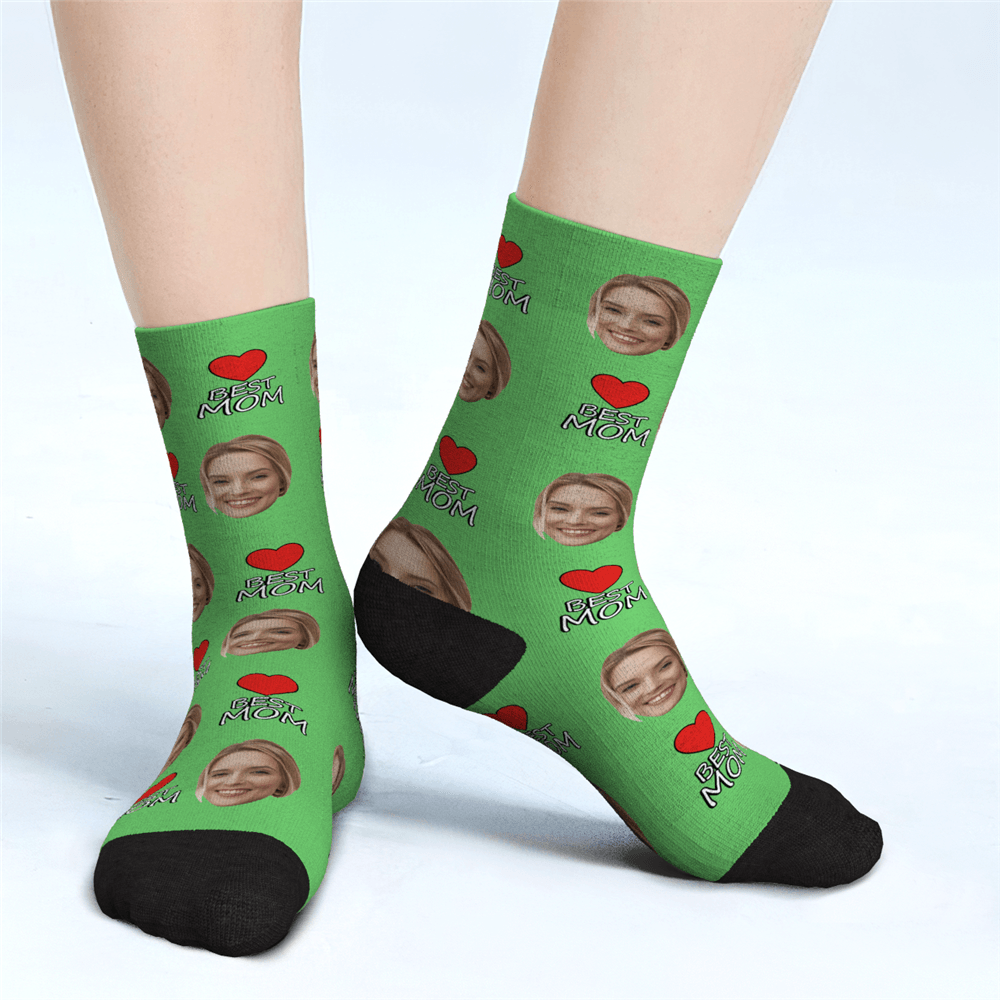 Chaussettes Personnalisées Pour Le Visage Meilleurs Cadeaux De Maman Pour Maman - MaPhotocaleconFr