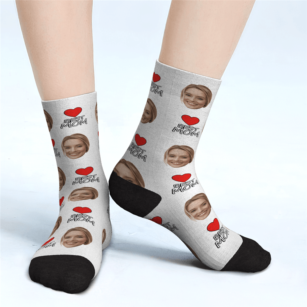 Chaussettes Personnalisées Pour Le Visage Meilleurs Cadeaux De Maman Pour Maman - MaPhotocaleconFr