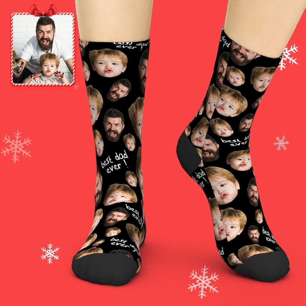 Chaussettes Personnalisées Pour Le Meilleur Papa Aperçu 3d - MaPhotocaleconFr