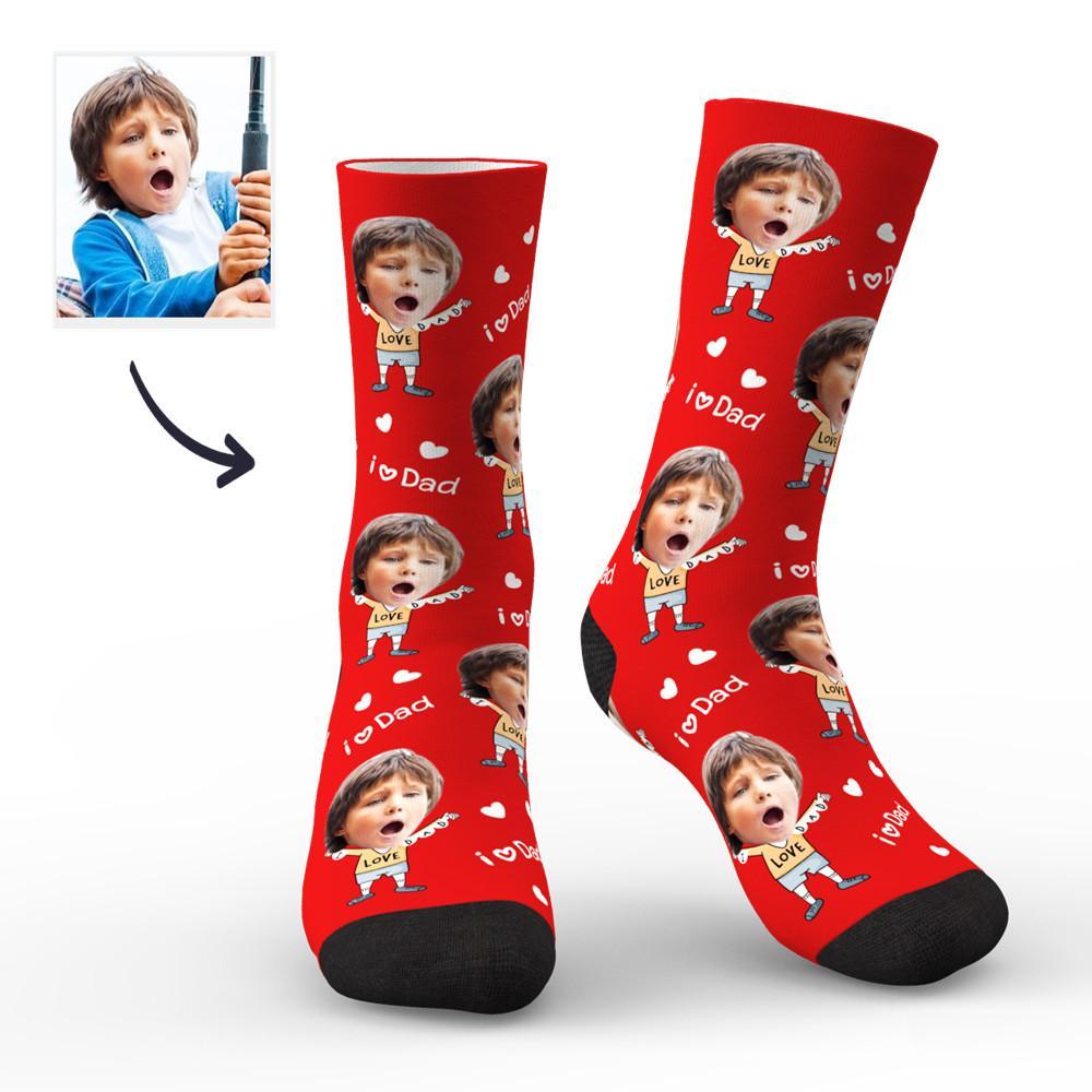 Chaussettes Personnalisées Pour Le Plus Cher Papa, Meilleurs Cadeaux - MaPhotocaleconFr