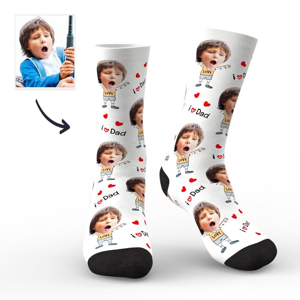 Chaussettes Personnalisées Pour Le Plus Cher Papa, Meilleurs Cadeaux - MaPhotocaleconFr
