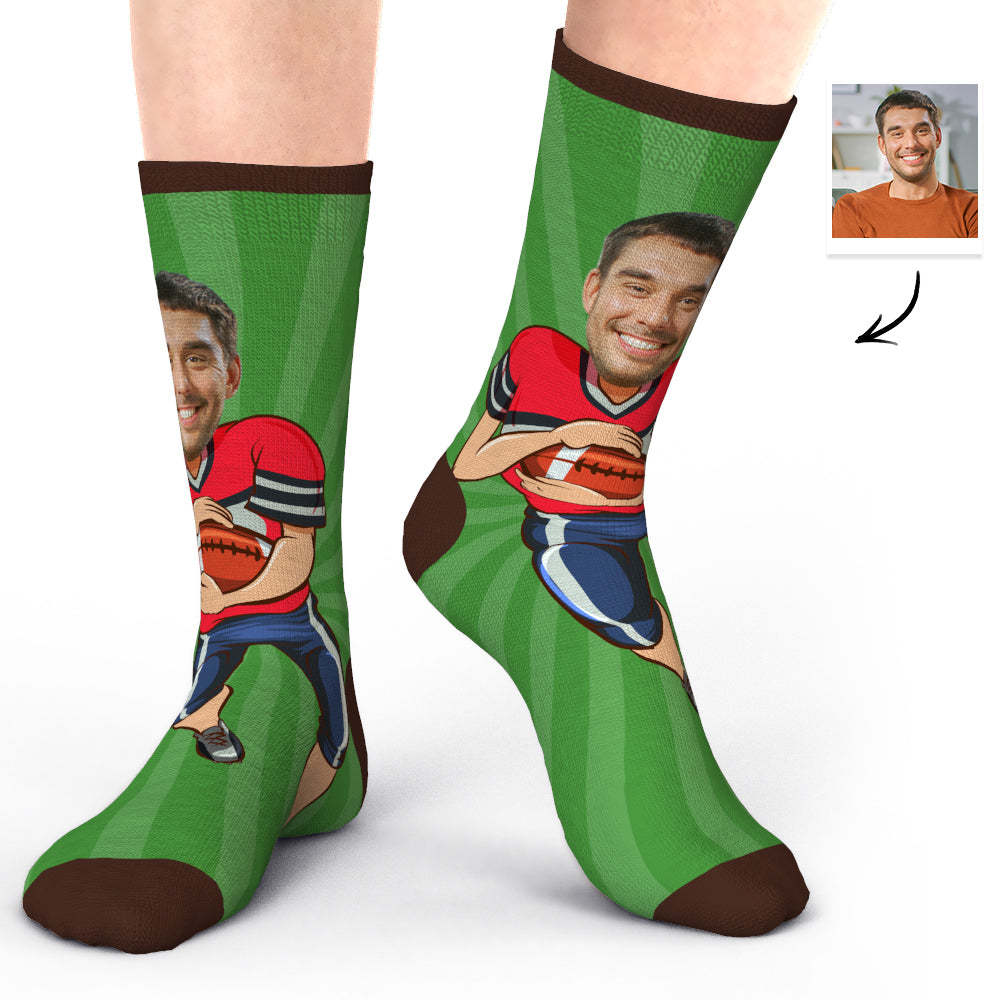 Chaussettes Photo Chaussettes Visage Cadeaux Du Super Bowl Pour Mari - MaPhotocaleconFr