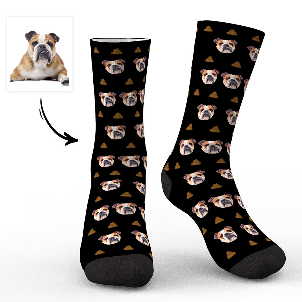 Chaussettes Personnalisées Avec Photo De Chien Unique Pour Les Amoureux Des Animaux De Compagnie - Chiens - MaPhotocaleconFr