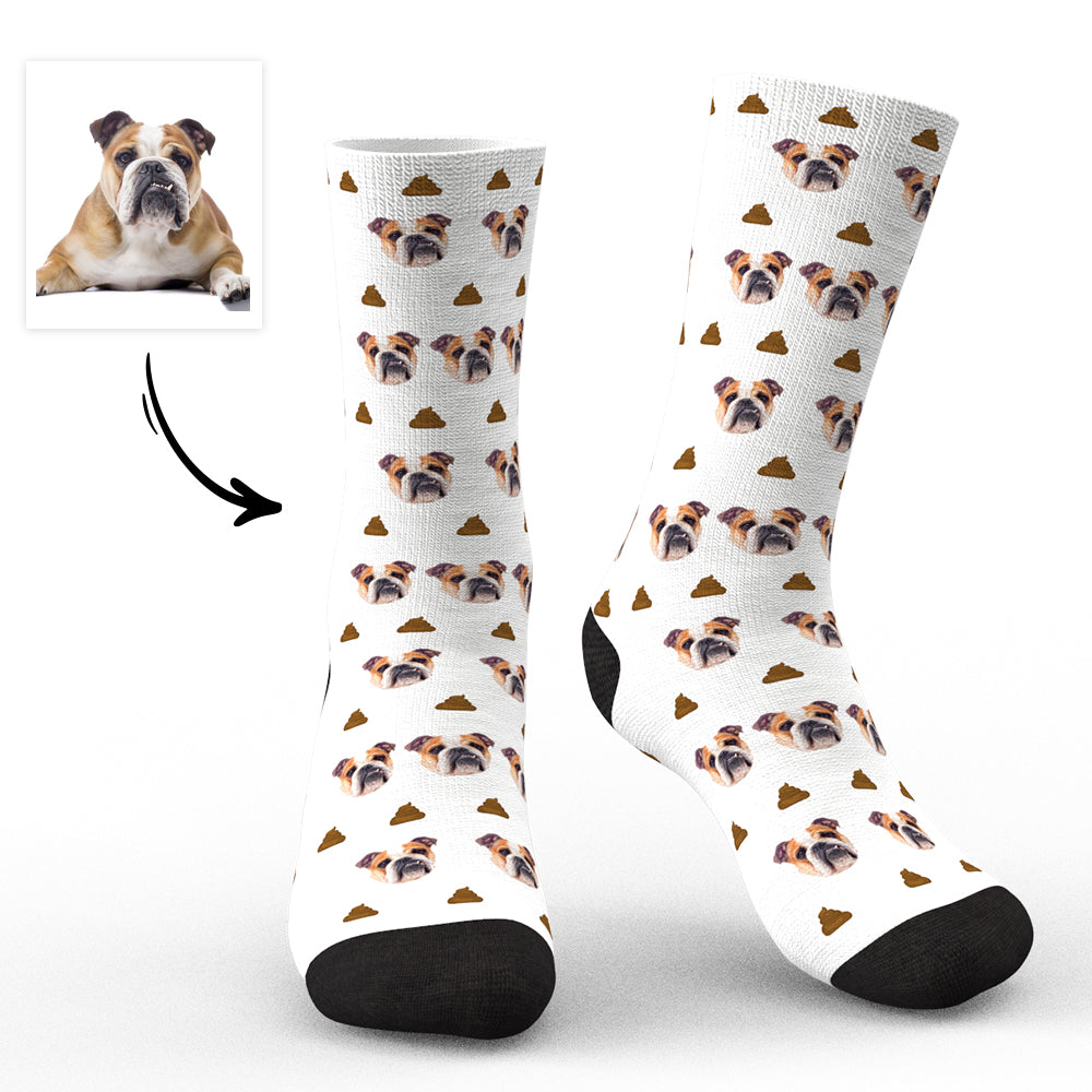 Chaussettes Personnalisées Avec Photo De Chien Unique Pour Les Amoureux Des Animaux De Compagnie - Chiens - MaPhotocaleconFr