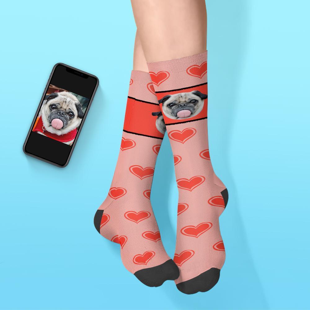 Chaussettes Personnalisées Pour Le Visage D'un Animal De Compagnie Chaussettes Personnalisées Avec Photo De Chien - MaPhotocaleconFr