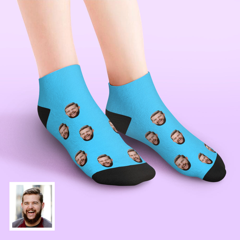 Chaussettes Personnalisées Pour Le Visage Chaussettes Basses À La Cheville Chaussettes D'été - MaPhotocaleconFr