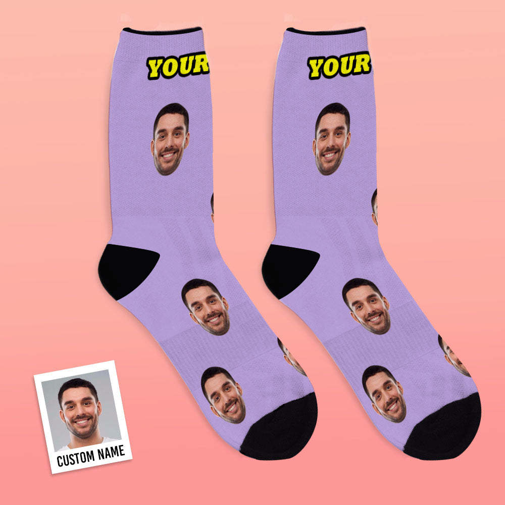 Chaussettes Personnalisées Meilleur Cadeau – Mettez N'importe Quel Visage Sur Des Chaussettes - MaPhotocaleconFr