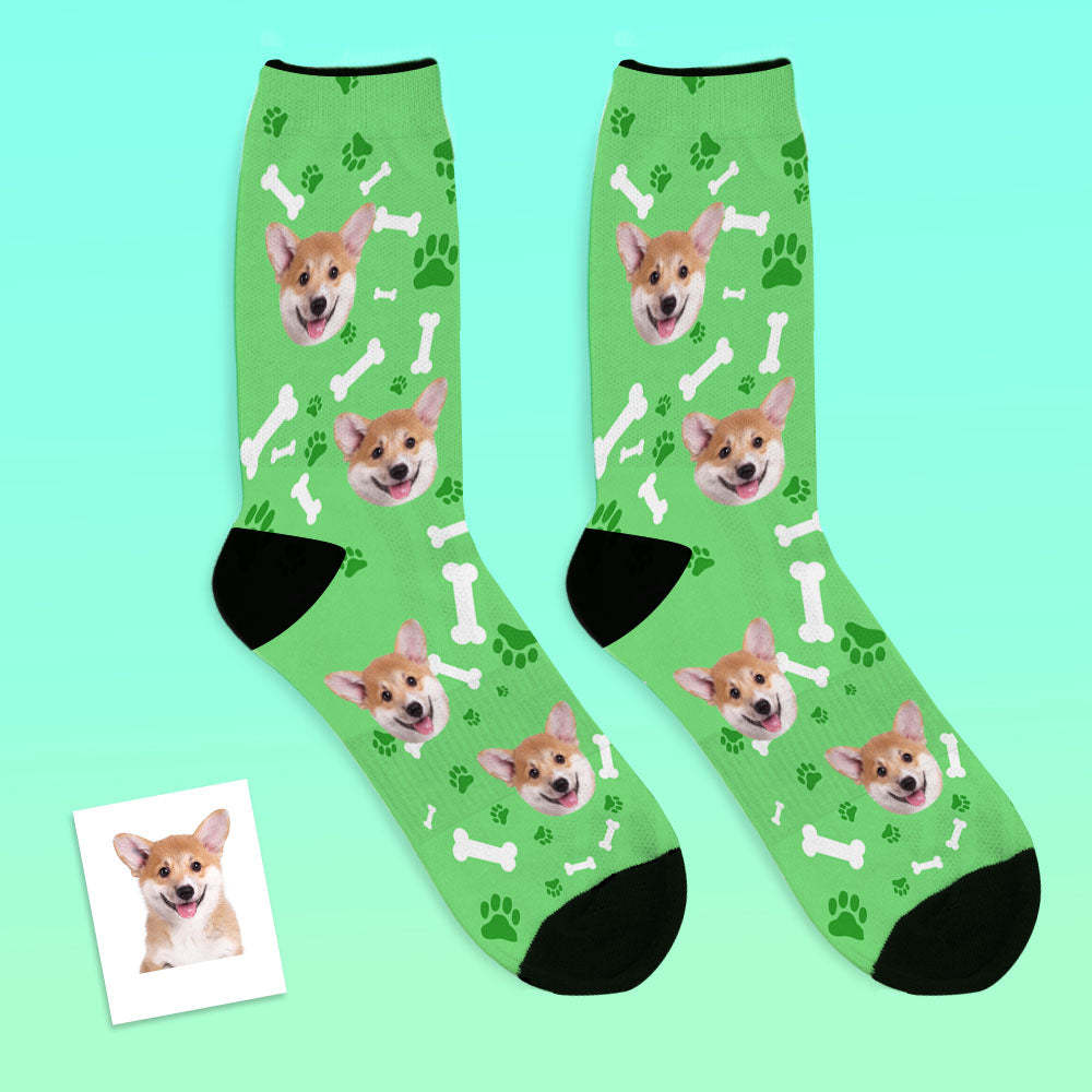 Chaussettes Photo, Chaussettes Personnalisées Pour Le Visage De Chien, Cadeau Pour Les Amoureux Des Animaux De Compagnie - MaPhotocaleconFr