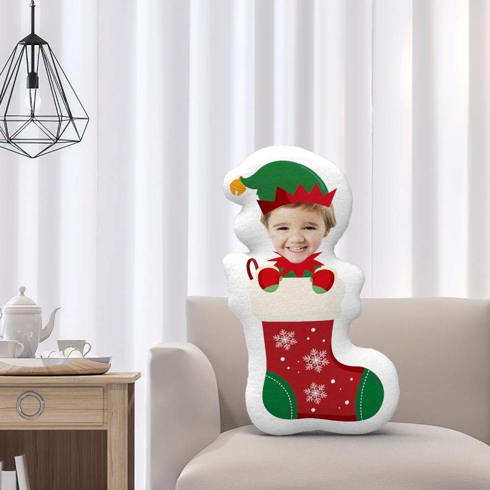 Décoration De Noël D'oreiller Facial 3d Personnalisé - MaPhotocaleconFr