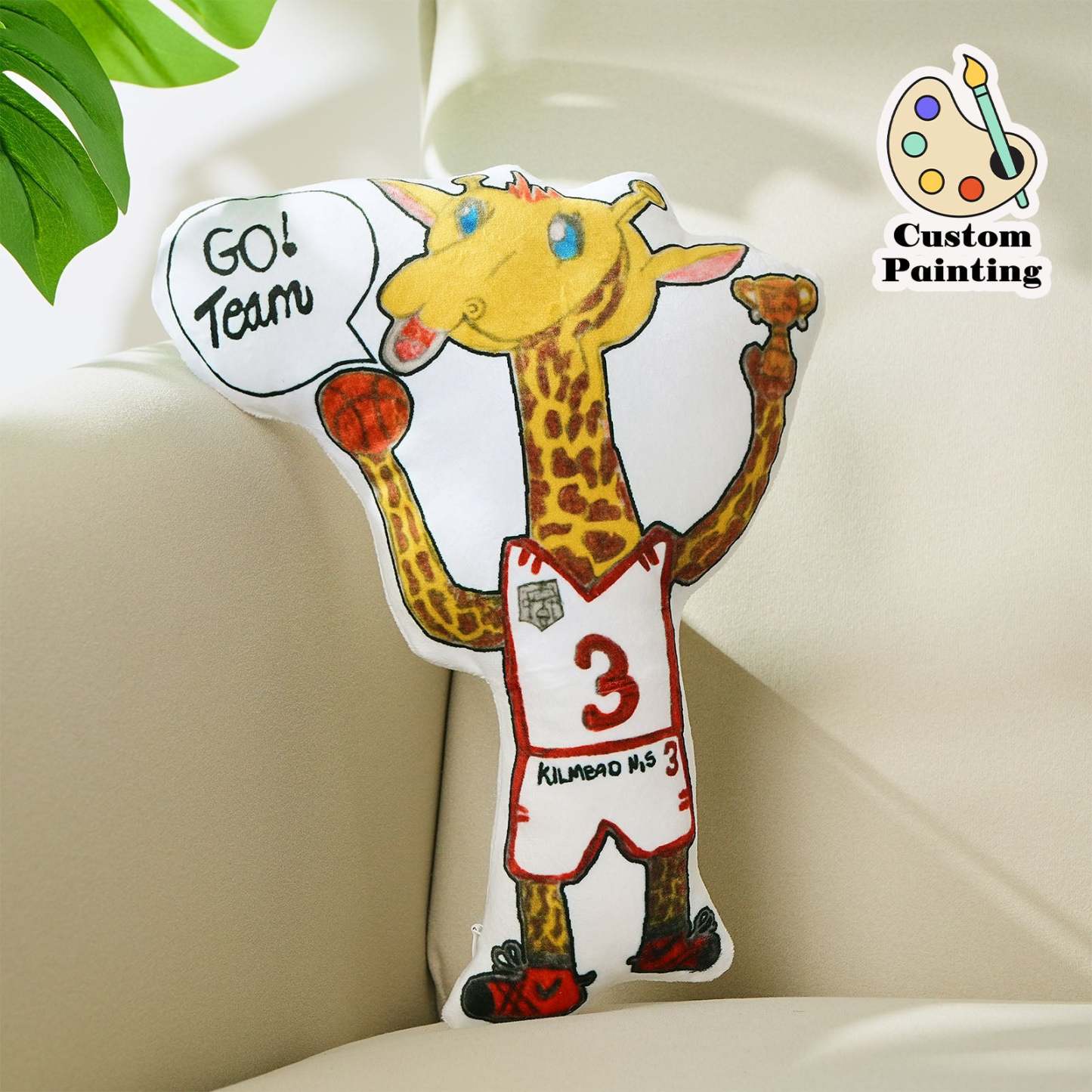 Cadeaux Personnalisés D'oreiller D'image D'illustration De Dessin De Main D'enfants Pour Des Enfants - MaPhotocaleconFr