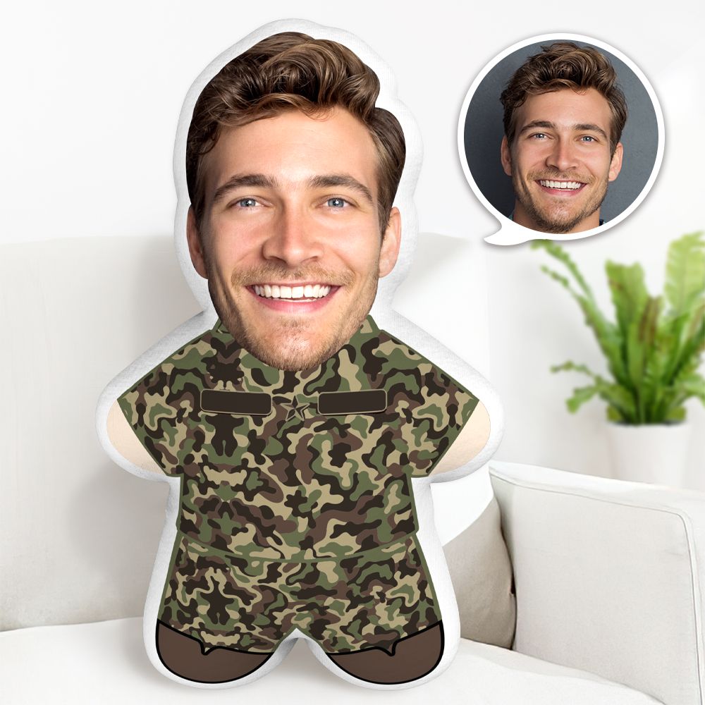 Coussin Décoratif Minime Soldat Personnalisé Avec Photo De Soldat De L'armée De L'air - MaPhotocaleconFr