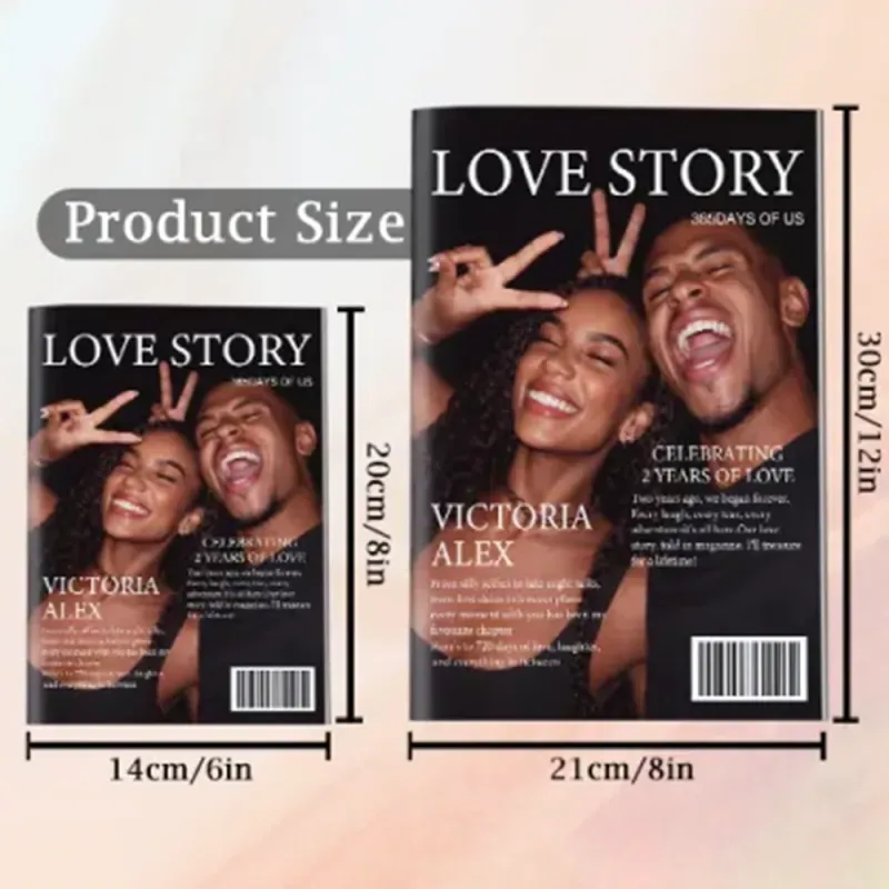 Magazine De Couple Personnalisé Pour Elle À L'occasion De La Saint-valentin Et De Votre Anniversaire. - MaPhotocaleconFr