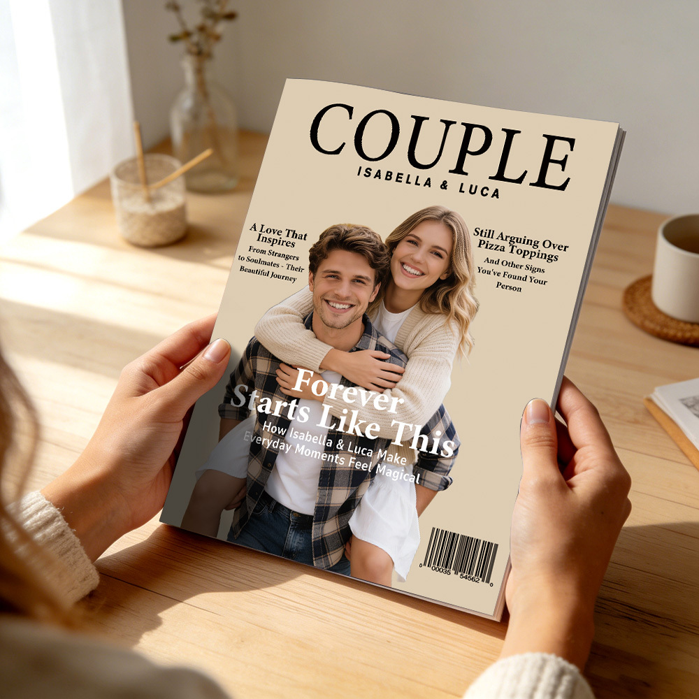 Magazine De Couple Personnalisé Pour Elle À L'occasion De La Saint-valentin Et De Votre Anniversaire. - MaPhotocaleconFr