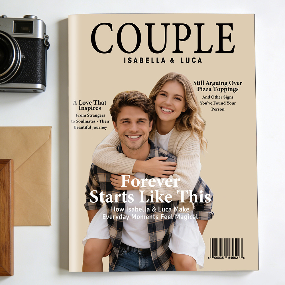 Magazine De Couple Personnalisé Pour Elle À L'occasion De La Saint-valentin Et De Votre Anniversaire. - MaPhotocaleconFr