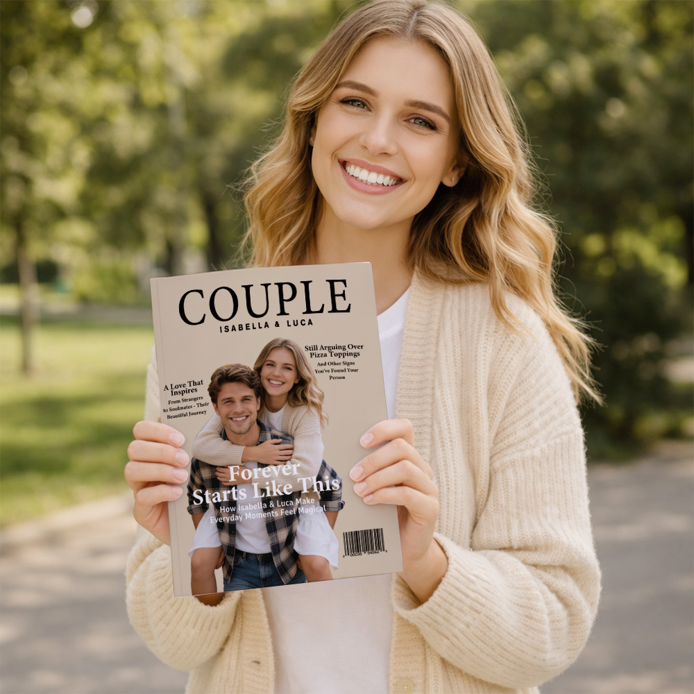 Magazine De Couple Personnalisé Pour Elle À L'occasion De La Saint-valentin Et De Votre Anniversaire. - MaPhotocaleconFr