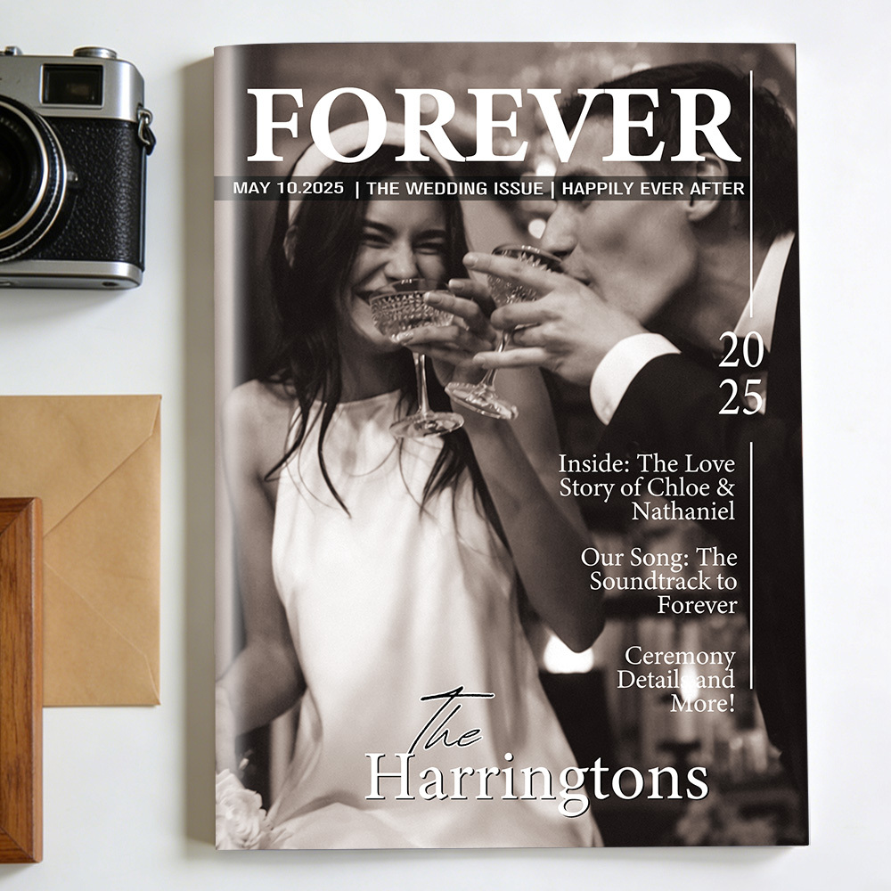 Magazine Personnalisé Pour Les Couples Mariés À L'occasion De Leur Anniversaire De Mariage - MaPhotocaleconFr