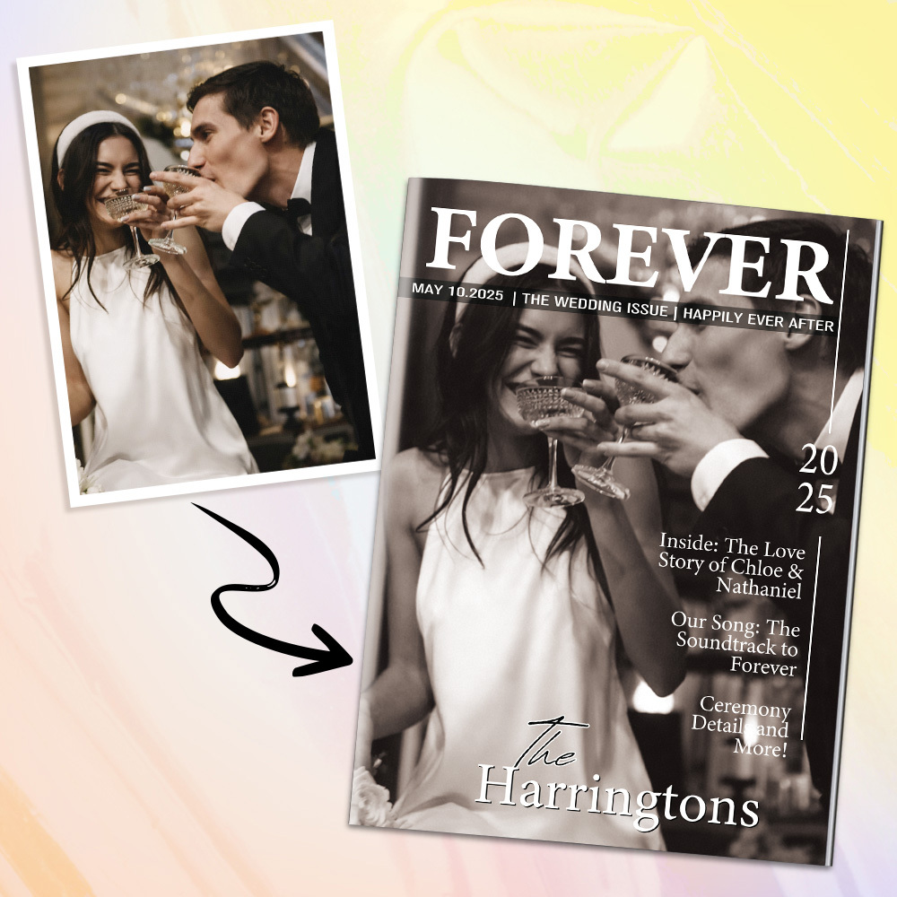 Magazine Personnalisé Pour Les Couples Mariés À L'occasion De Leur Anniversaire De Mariage - MaPhotocaleconFr