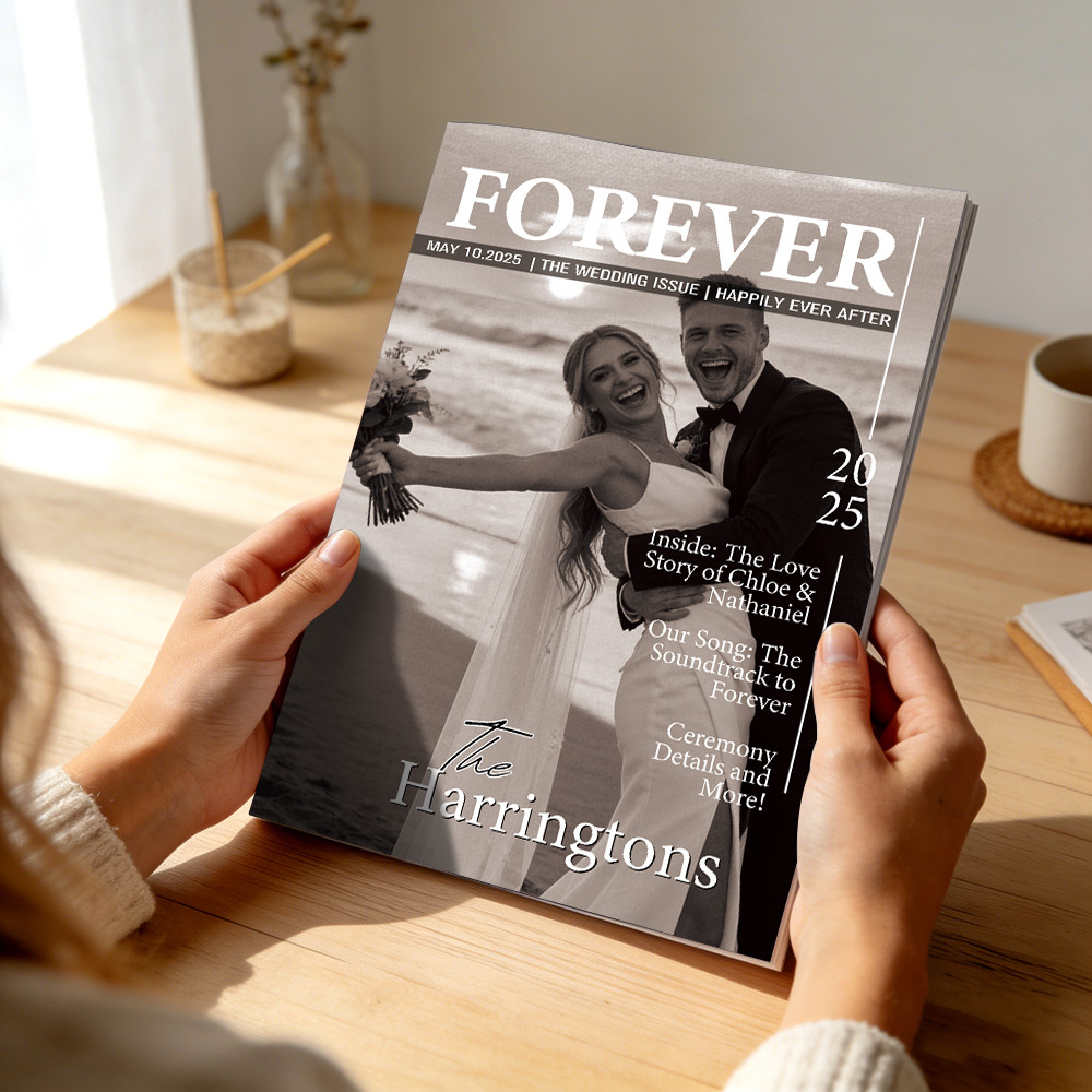 Magazine Personnalisé Pour Les Couples Mariés À L'occasion De Leur Anniversaire De Mariage - MaPhotocaleconFr