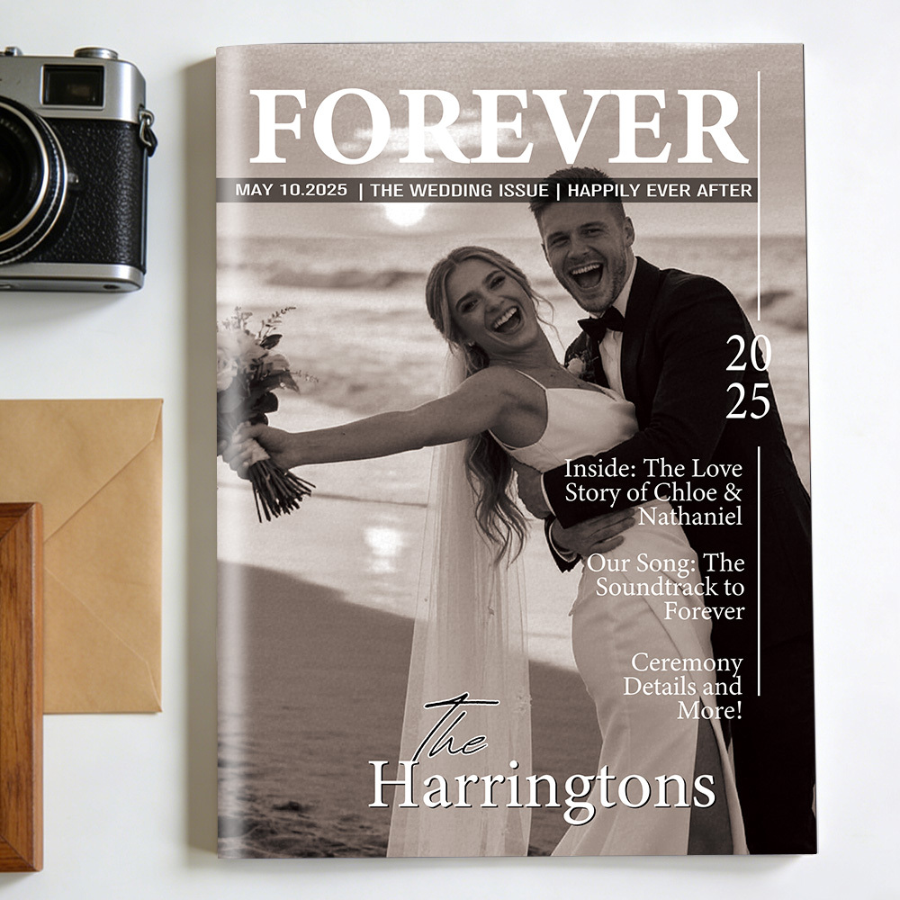 Magazine Personnalisé Pour Les Couples Mariés À L'occasion De Leur Anniversaire De Mariage - MaPhotocaleconFr