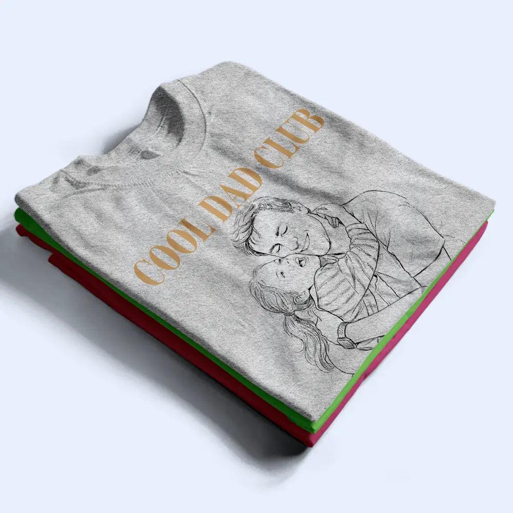 Photo Personnalisée Croquis Au Crayon Blanc Art Meilleur Portrait De Papa De Tous Les Temps, Tee-shirt Personnalisé Père Et Bébé Portrait, Cadeau De Fête Des Pères Pour Papa