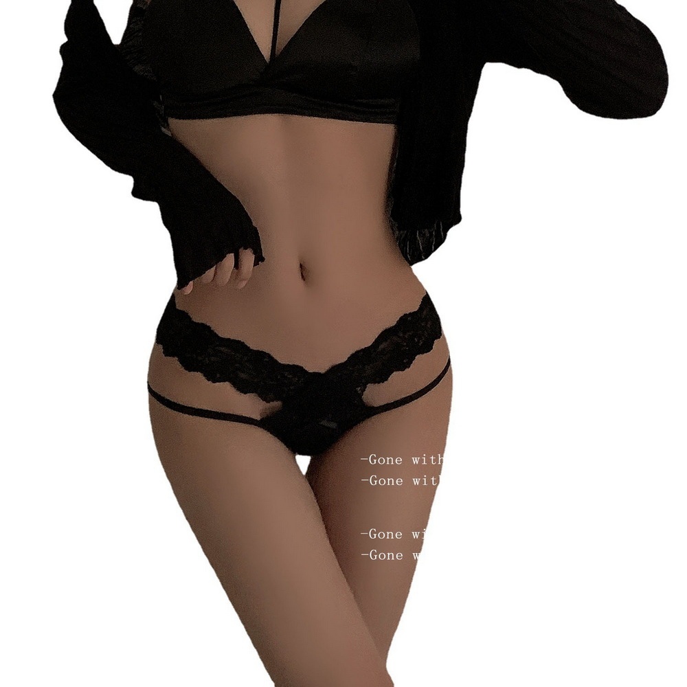 String En Dentelle Sexy Culotte En Dentelle Séduisante Avec Bandage Enflammer La Passion - MaPhotocaleconFr