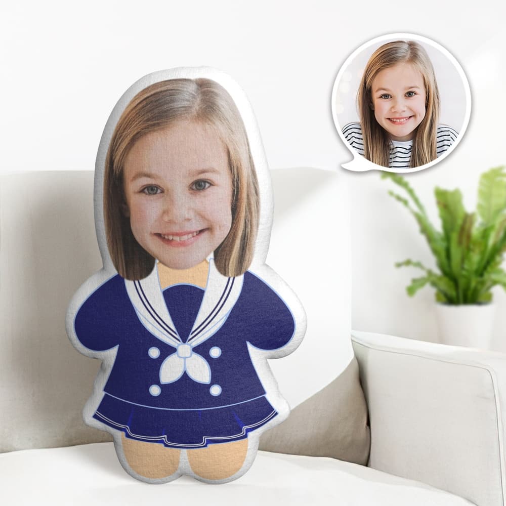 Coussin Décoratif Minime Jk Uniform, Coussin Visage Personnalisé, Adorable Coussin Minime Pour Fille - MaPhotocaleconFr