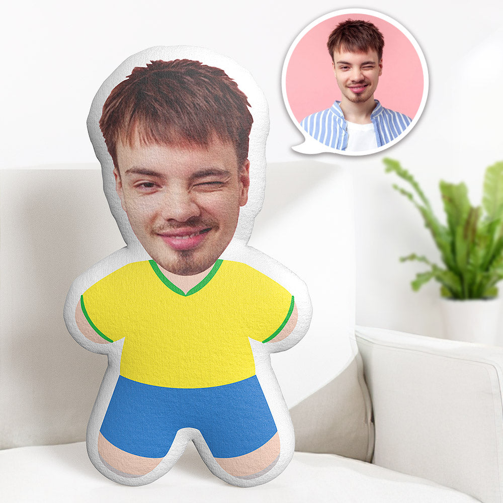 Coussin Minime Personnalisé Avec Photo Du Brésil - Cadeaux Pour Les Équipes De Football - Coussin Minime Sport - MaPhotocaleconFr