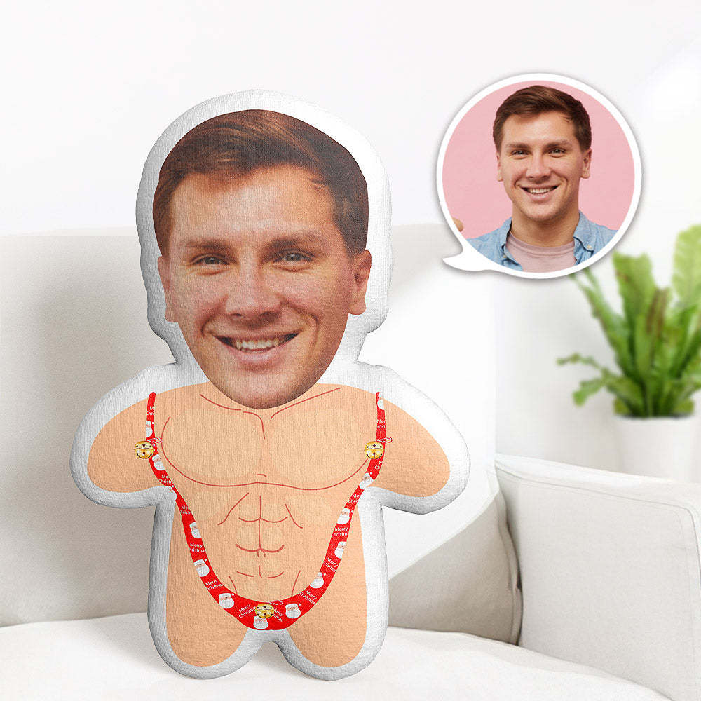 Poupée Mankini Minime À Visage Personnalisé, Ours En Peluche, Coussin Photo Personnalisé - MaPhotocaleconFr