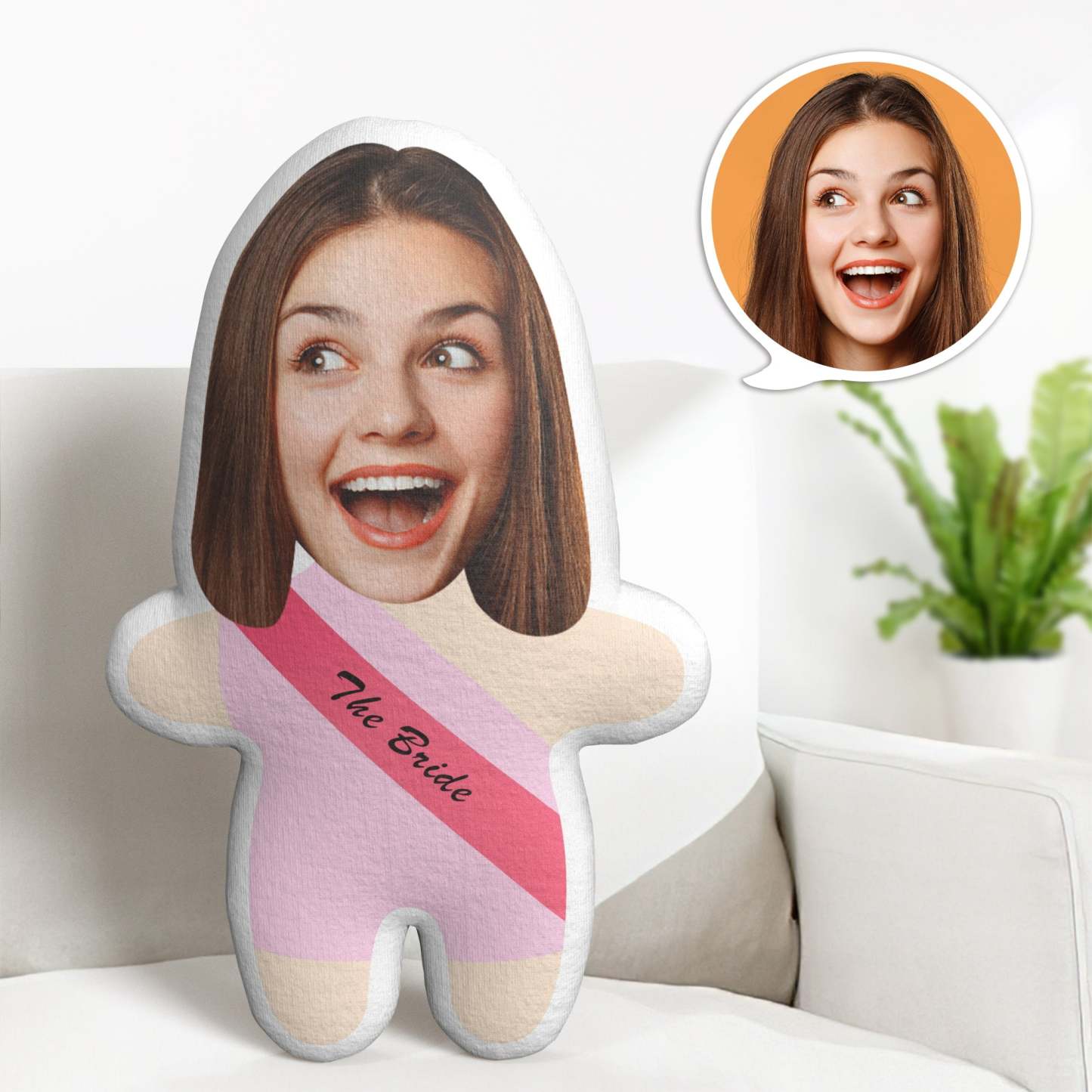 Coussin Décoratif Minime Mariée Personnalisé - Cadeau De Saint-valentin - MaPhotocaleconFr