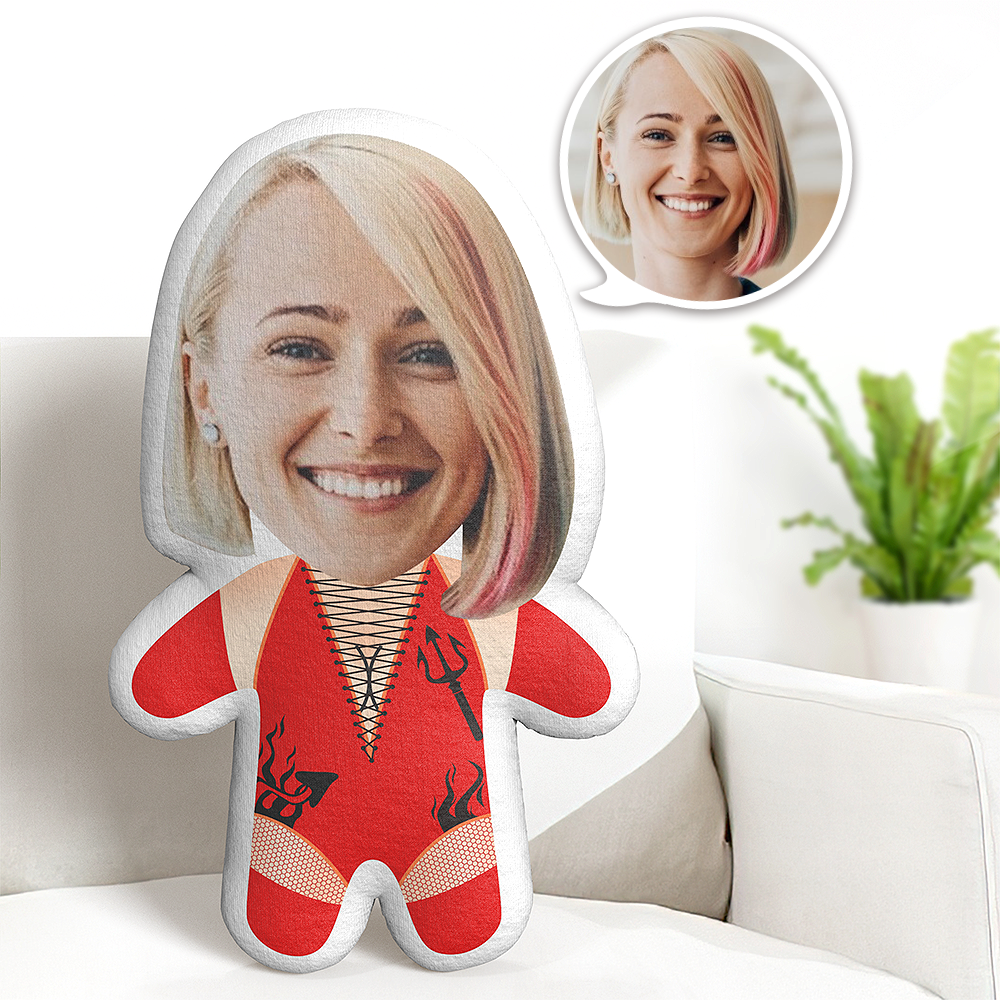 Oreiller Minime Teddy En Uniforme Rouge Sexy, Visage Personnalisé Avec Photo, Poupée Minime - MaPhotocaleconFr