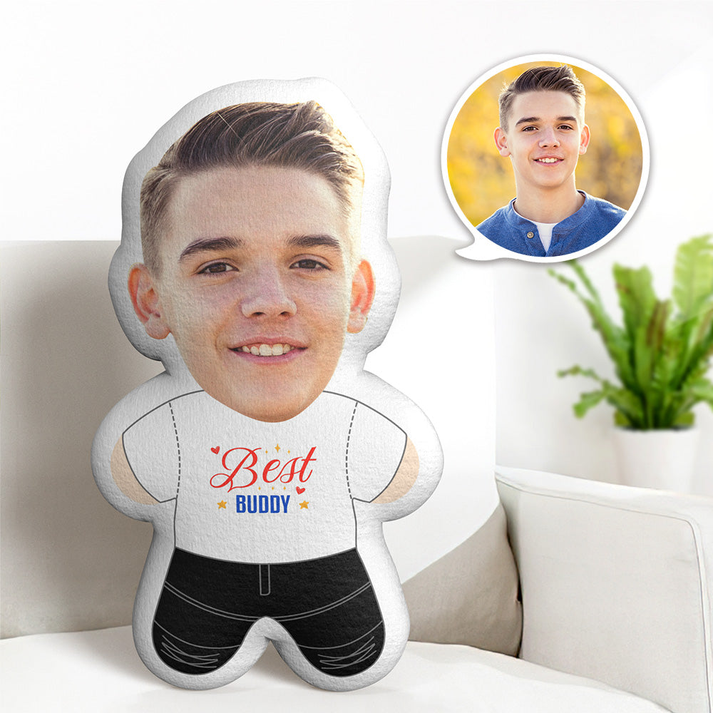 Coussin Minime Teddy Personnalisé Avec Photo, Meilleur Ami, Poupée Minime Personnalisée - MaPhotocaleconFr