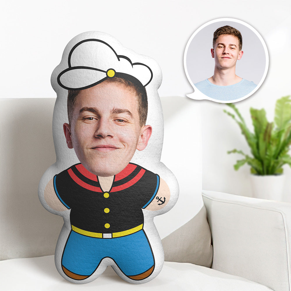 Coussin Décoratif Popeye Minime Avec Photo Personnalisée - MaPhotocaleconFr