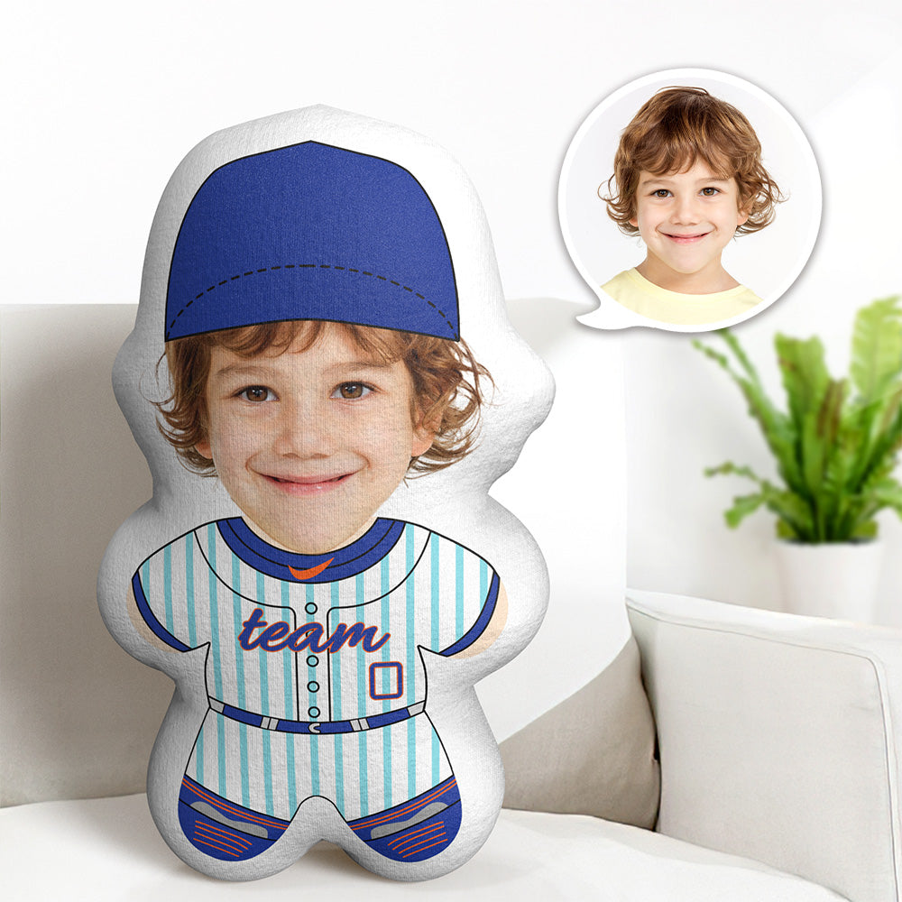 Oreiller Garçon De Baseball, Oreiller Mon Visage, Oreiller Photo Personnalisé, Oreiller Minime, Oreiller Cadeau Personnalisé - MaPhotocaleconFr
