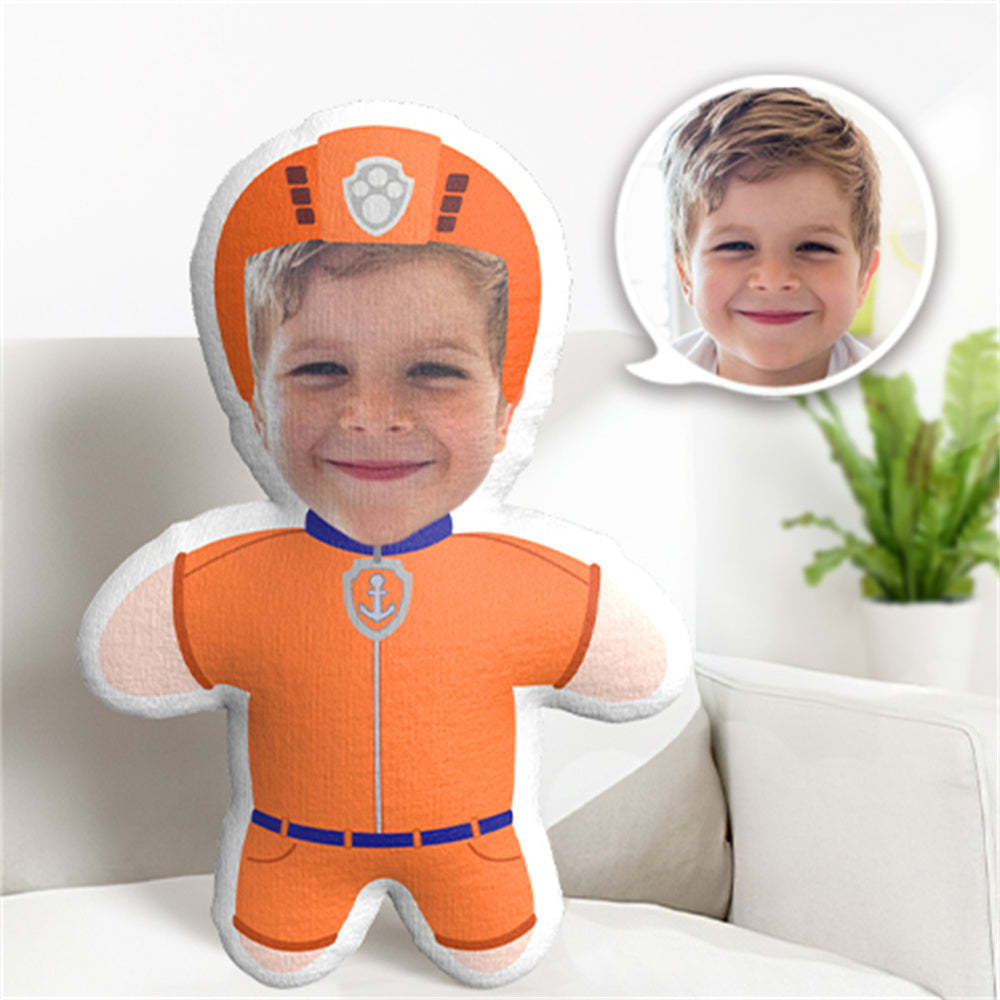 Coussin Décoratif Zuma Pat' Patrouille Minime, Poupée Minime Personnalisée Avec Visage - MaPhotocaleconFr