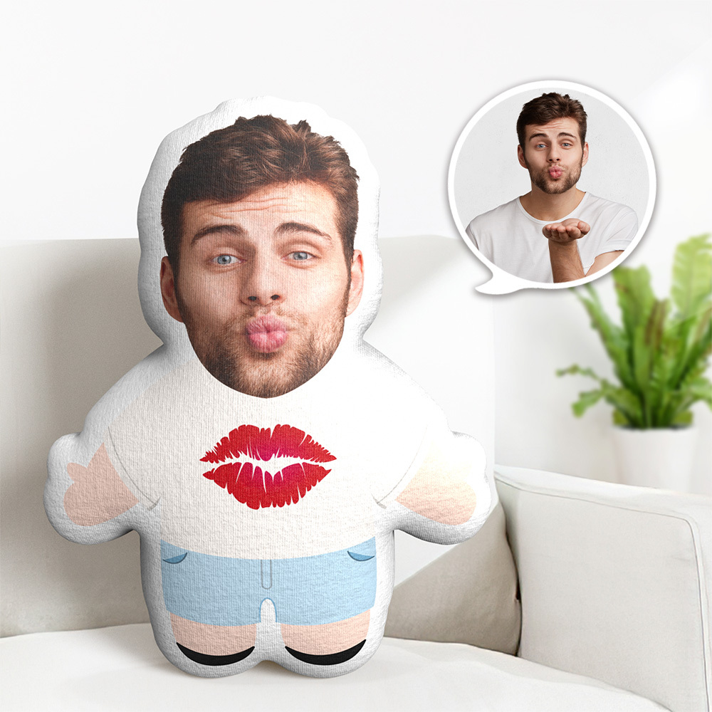 Oreiller Photo Personnalisé Pour Le Visage, Oreiller De Dessin Animé, Oreiller Photo Personnalisé Pour Petite Amie - Mug Personnalisé