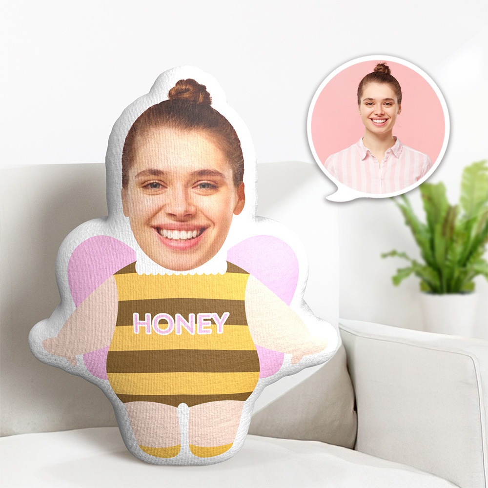 Oreiller Personnalisé Avec Photo, Motif Abeille, Oreiller Personnalisé Avec Photo, Oreiller En Forme De Dessin Animé Pour Fille