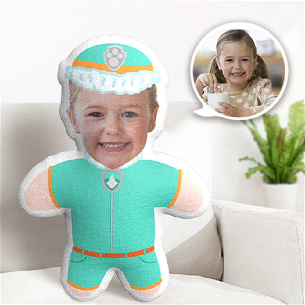Coussin Décoratif Everest Pat' Patrouille Minime, Poupée Minime Personnalisée Avec Visage - MaPhotocaleconFr